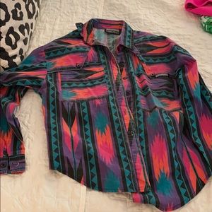 Vintage Patterned Long Sleeve button down